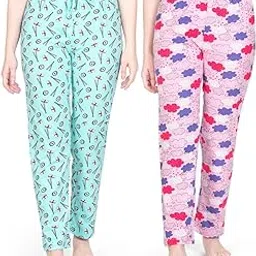ariel Women's Cotton Printed Pyjama pack of 2-picture-38