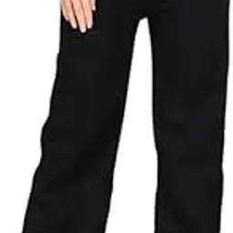 FGJ Women's Black Straight Fit Denim Jeans – Stretchable & Comfortable for Adults-picture-24