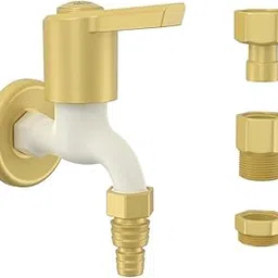 RN PTMT Plastic Washing Machine Faucet | Durable, Leak-Proof, Wall-Mounted Water Tap | Smooth Lever Handle and Multiple Connectors for Easy Installation and Secure Water Flow_RNWIN06A28-picture-17