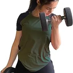 Women Work Out Gym Wear Sports T Shirt, Breathable, Quick Dry, Streachable (Pack of 1)-image-0