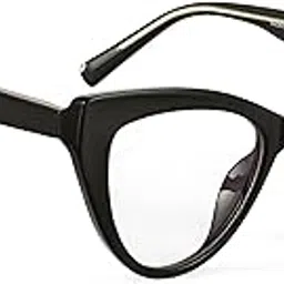 PERKEY Cateye Black Eye Glasses for Women | Blue Light Blocking | Computer Glasses | TR90 Metal Frame-picture-11