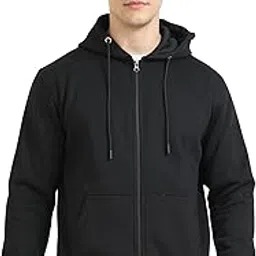 crazybee Zipper Hoodies for Man Stylish | 280 GSM Rich Cotton Fleece Solid Regular Fit Hooded Full Sleeve Sweatshirt for Men | Stylish Casual Wear Winter Hoodies for Men-picture-42