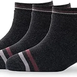 young wings Grey Cotton Low Ankle Length Design Casuals & Formals Wear Socks Socks Pack Of 3-picture-27