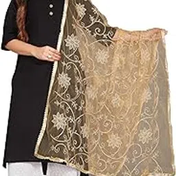 Women's Embroidered Net Dupatta-image-50