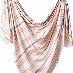 Large Premium Knit Baby Swaddle Receiving Blanket ''Belle'' by Copper Pearl-picture-51