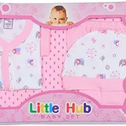 Little Hub 4-Piece Gift Set for Babies (1852 - b, Pink, 0-3 Months)-image-40
