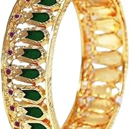 kollam supreme Gold Plated Brass Nagapadam Bangle for Women (2.4)-picture-55