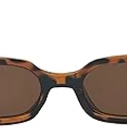 prasu Tortoise Shell Pattern Rectangular Sunglasses, Brown Lens-picture-22