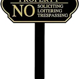 TRENDIVIBE No Soliciting Sign for House with Stake Metal for Front Door Garden Backyard-picture-18
