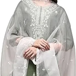 Women Nylon Regular Embroidered Dupatta-image-62