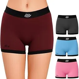 nicsy Women’s Cotton Stretch Boyshorts Underwear – Waist Elastic Belt Seamless Boxer Briefs Comfort Fit, Soft Breathable Fabric, Mid-Rise Shorts Panty Hipster (Combo Pack)-picture-13