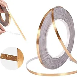 Scholazs 50 Meters Waterproof Gap Sealing Golden Decoration Tape For Home Floor Tiles, Wall Decor, Waterproof Tiles, Self -Adhesive decorative tile sticker (PACK OF 1) 0.5 CM x 50 M-image-2