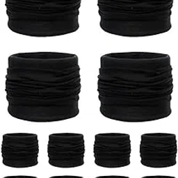 vinson Fashion Bee Unisex Headwear Headband Head Wrap UV Resistence Sports Bandana Fashion Bee Scarf Face Mask (Black)-(Pack of 12)-picture-51