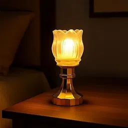 Garth LED Table Lamp - Lotus Shaped LED Decorative Lamp with Stand, Plastic Battery Operated Flameless Night Light, Desk Lights, Showpiece for Diwali, Navratri, Christmas, Festival, Parties (1 Pc)-picture-10
