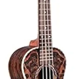 Kadence Ukulele 24"" Concert Size, Specially Crafted Exotic Wood Design, fluorocarbon strings Electric Acoustic Ukulele with EQ and Bag-picture-17