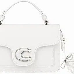 Stylish Red Sling Bag for Women & Girls | Premium PU Leather Crossbody Handbag | Trendy Shoulder Purse with Golden C Buckle | Small Party & Daily Use Bag-image-1