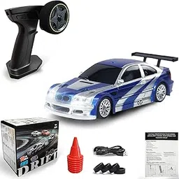 1/43 RC Drift Car, Mini Fast Small Remote Control Car with Gyroscope, 2.4GHz 4WD Full Proportional High Speed Micro Hobby RC Cars with Lights Racing Tires, Toy Model Gift for Adults Kids Boys Girls-image-47