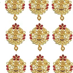 arnavira Gold Plated Antique Hair Jewellery Choti Jadai Billai,Hair Brooch With Hook Temple Jadai Wedding Bridal Jewellery-picture-19