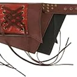 Steampunk Waist Bag Pouch Fanny Pack Costume for Fancy Dress Medieval Party Brown-image-3