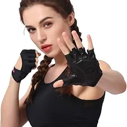 anser 7150282 Woman Lycra Half Finger Girl Short Fingerless Gloves for Indoor Yoga Gym Fitness Body Building Training-picture-36