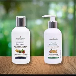 Mamansh Baby Skin Glow Kit Bundle of Baby Wash and Baby Lotion (1 unit Each of 200ml)-image-36