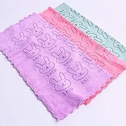 CUTEABLY Baby Hand & Face Towel, Face Towels for Newborn Baby Extra Soft Hankies Reusable Napkins for Infants Toddlers (Pack of 3)-picture-25