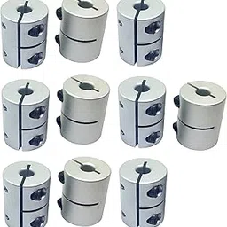 INVENTO 10Pcs 6x6mm Motor Jaw Shaft Coupler Aluminum 6mm to 6mm Rigid Self Centering Coupling for 3D Printer Z Axis Nema 17 Stepper Motor DIY-image-72