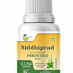 Sidhiprad Ayurved Panch Tulsi Drops - 15 ml Natural Immunity Booster with Goodness of Five Types of Tulsi Cough And Cold Relief Throat Irritation Builds Respiratory Health Tulasi Ark Herbal Supplement Anti-Oxidant Effect, Oral Health, Digestion Tulsi Drops Natural Wellness Drops (15ml)-image-7