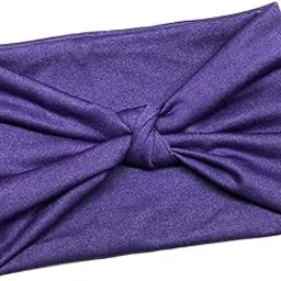 Women's Wide Head Wrap Elastic Headband for Sports, Running, Yoga Purple-image-54