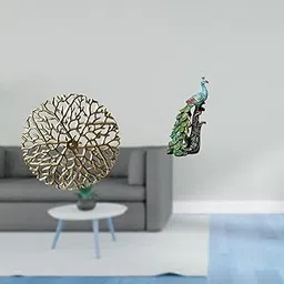 TRENDIVIBE Rustic Scenic Metal Wall Art Sculpture and Elegant Peacock Animal Statue Collection for Office Living Room Bedroom Bookshelf Home Decoration-picture-24