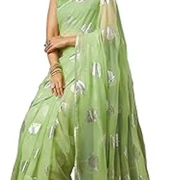 siril Women's Georgette Foil Print Saree With Unstitched Blouse-picture-56