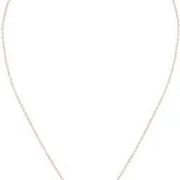 zaveri pearls Rose Gold Cubic Zirconia baguette Chain With Pendant Brass Necklace For Women -ZPFK16203-picture-25