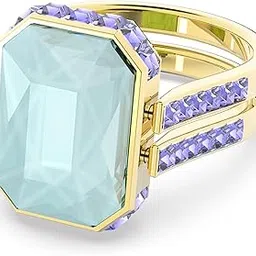 swarovski Orbita Ring, Octagon Cut Multicolored Crystal, Gold Finish-picture-37