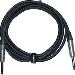 NMSP010 Platinum Series 6.35mm TRS Male to 6.35mm TRS Male Balanced Cable with Neutrik Connectors, 3 meters, Black Colour with Cable Tie.-picture-17
