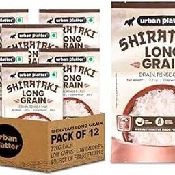 Urban Platter Shirataki Long-Grain Rice, 220g (Pack of 12) (Keto-Friendly | Low-Carb | Low-Calories | Fat-Free | Gluten-Free | Konjac Miracle Rice)-picture-14