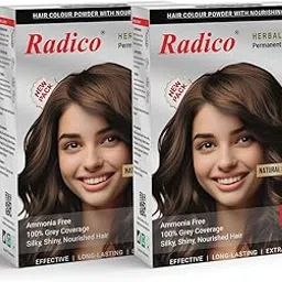 Radico Natural Herbal Permanent Shade Brown Hair Colour - No Ammonia Formula - Long-Lasting Natural Looking Color - 100% Grey Coverage, Mix & Apply (Pack of 2) (120g)-picture-13