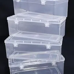 MFN Multipurpose Plastic Rectangular Stackable Organizer Storage Container Box Combo Transparent Boxes for Jewellery/Medicines/Stationery/Cosmetics/Accessories(Pack of 4)-picture-36