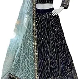 dhrishafashion Women's viscose Velvet Semi Stitched Lehenga Choli In Multicolour Colour Wedding Lehenga CholiForWomenSF218ver-22-picture-50