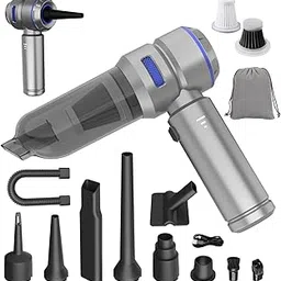 KedeeSparkle Handheld Car Vacuum Cleaner, 4 in 1 Cordless Vacuum Cleaner, 22000 PA High Power Portable Car Vacuum with Brushless Motor, for Home, Office, Camping (Silver Blue)-picture-21