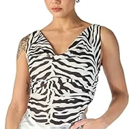 uptownie lite Cotton Stretchable Draped Crop Top-picture-15