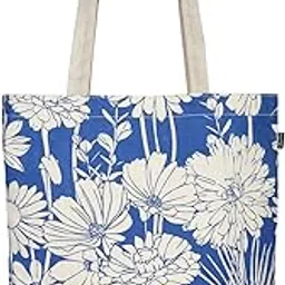 eco right Ecoright Canvas Tote Bags for Women with Zip, College Bag for Girls, 100% Organic Cotton Tote Bag for Shopping, Travel & beach bags for women image 1