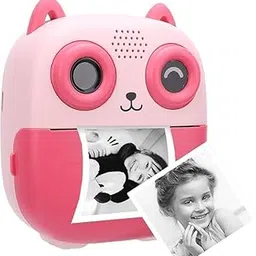 Instant Print Camera for Kids - HD Photo & Video, Dual Cameras, SD Card, 2.4 Inch Screen, 1 Roll Print Paper, Fun Filters, Gift for Boys and Girls - Pink Camera for Kids 3-12 y Pink-picture-28