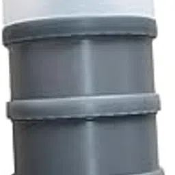 UJEAVETTE Protein Container Leakproof 4 Compartments Stackable for Workout Home Sports Gray-image-3