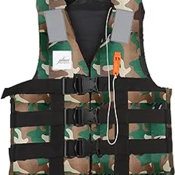 Jilani Kids Swim Jacket life jacket Personal Flotation Safety Life Jacket Weight Capacity Up to 40Kg, Age 8-15 Years Military color-picture-47