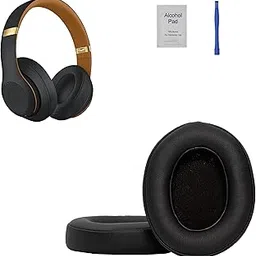 Replacement Ear Pads - Compatible with Studio 2 & Studio 3 Headphones, Soft Protein Leather,Premium Noise Cancelling Earpads, Durable & Comfortable Ear Cushions (Studio 3-Black)-picture-12