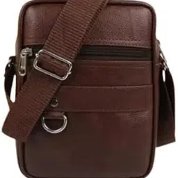 qluwa store Leather Small Sling Bag for Men | Chest Slinger bag | Crossbody Bag| Side Bag Men | Mini Leather Slings | Corporate Gift Item | Passport Document Sling-picture-44
