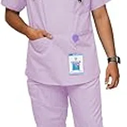 Indicare Health Sciences Customize Mens Scrub Suit V-Neck Ideal for Doctors, Nurses, Dentists and Healthcare Professionals (Lavendar, 2XL)-picture-44