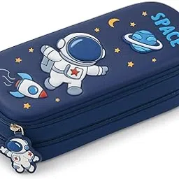 Pencil Case for Kids - Large Capacity Pencil Pouch for Boys Pencil Box Organizer Cute Pencil Bag for Student School, Pen Case Only (Dark Blue Space Astronauts)-picture-12