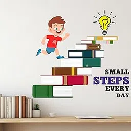 DesignDecor Educational Wall Decal, Inspirational Learning Quote, 60x60 cm, Self-Adhesive Kids Room Sticker for School-picture-33