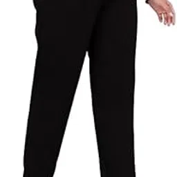 venitywave Women's High Waist Cotton Straight Trousers, Regular Fit, Formal Office Pants, 3XL, Blue-picture-11